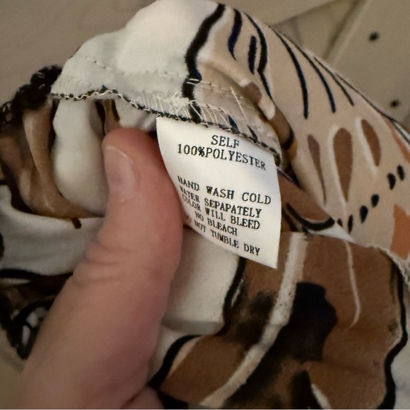 NWOT Pinch Patterned Satin Wide Leg Pants - Picture 3 of 7